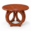 Round Teapoy- Solid Rubwood