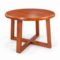 Treated Mahogany Teapoy- Round Accent Table