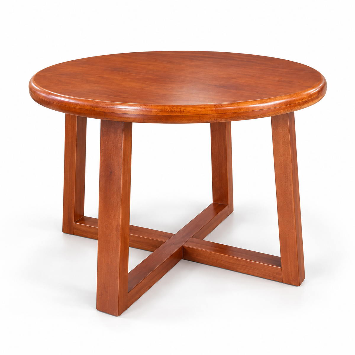 Treated Mahogany Teapoy- Round Accent Table